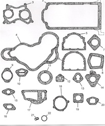 U5LB1158 Perkins Bottom Gasket Set